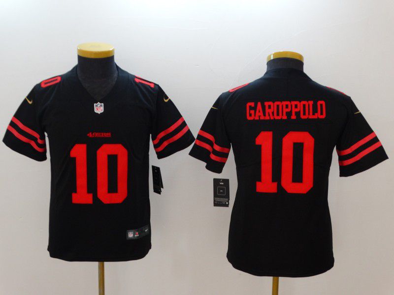 Youth San Francisco 49ers 10 Garoppolo Black New Nike NFL Jerseys